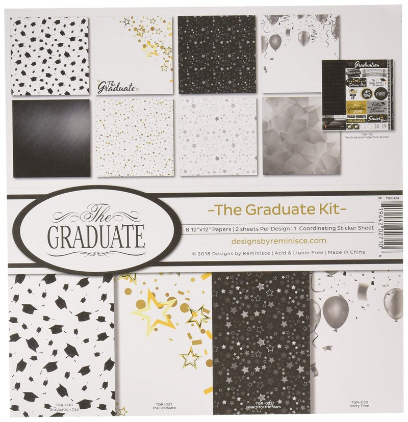 Reminisce (REMBC) The Graduate Scrapbook Collection Kit, Multi Color Palette - Image 1